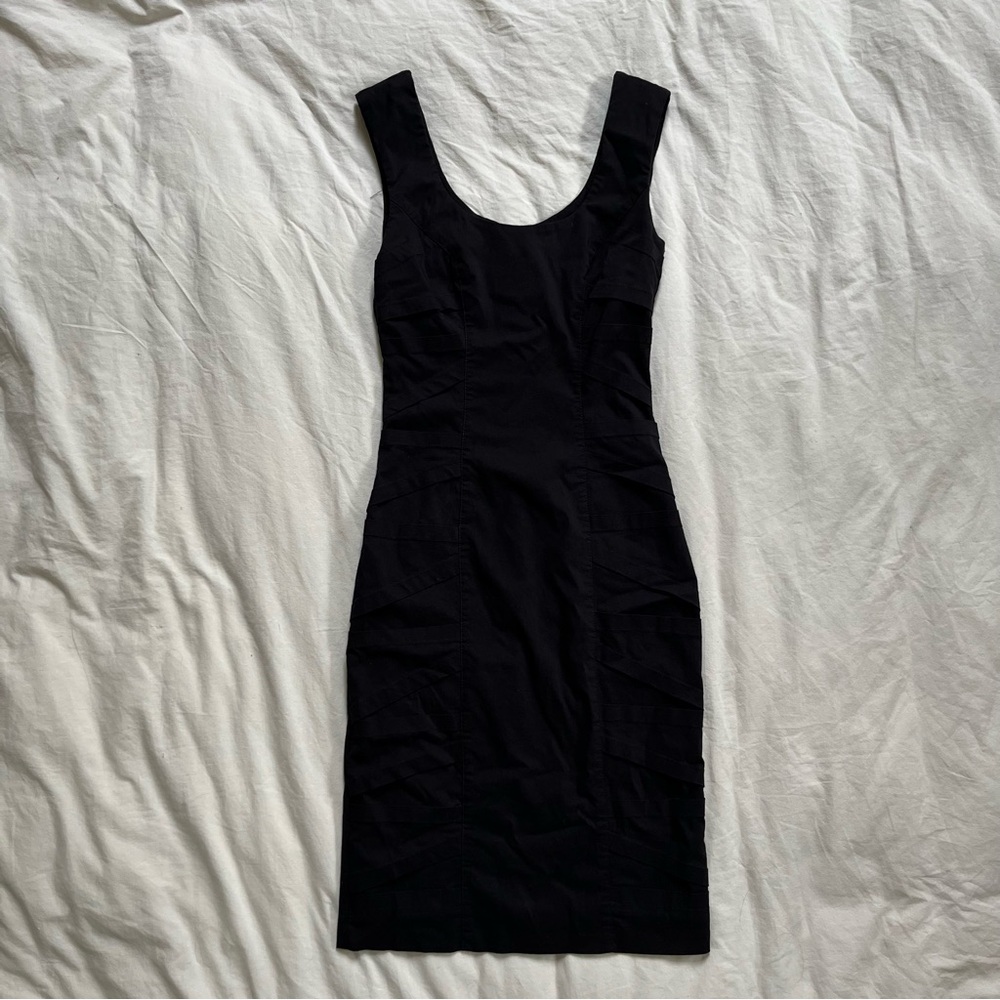 Le Chateau Black Midi Dress